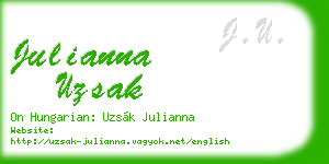julianna uzsak business card