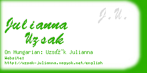 julianna uzsak business card